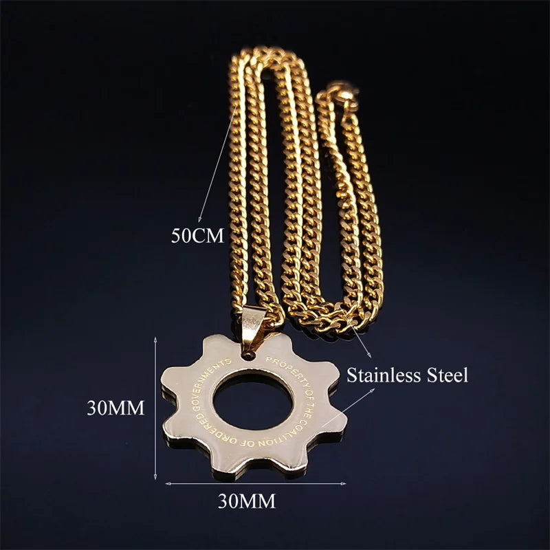 Fashion Game War Machine Stainless Steel Necklace