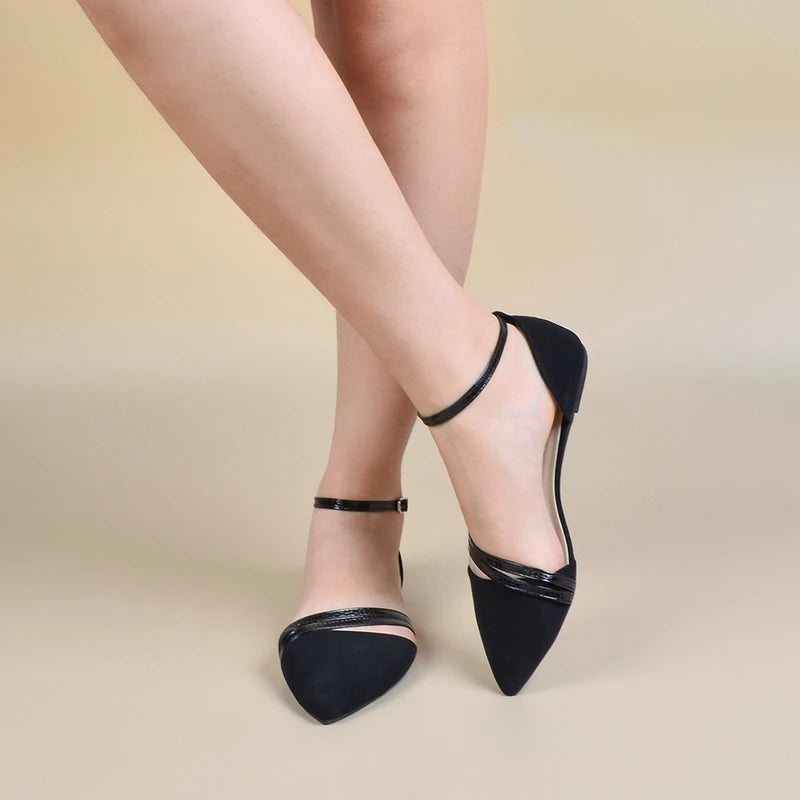 Pointed Toe Flat Versatile Ankle Strap