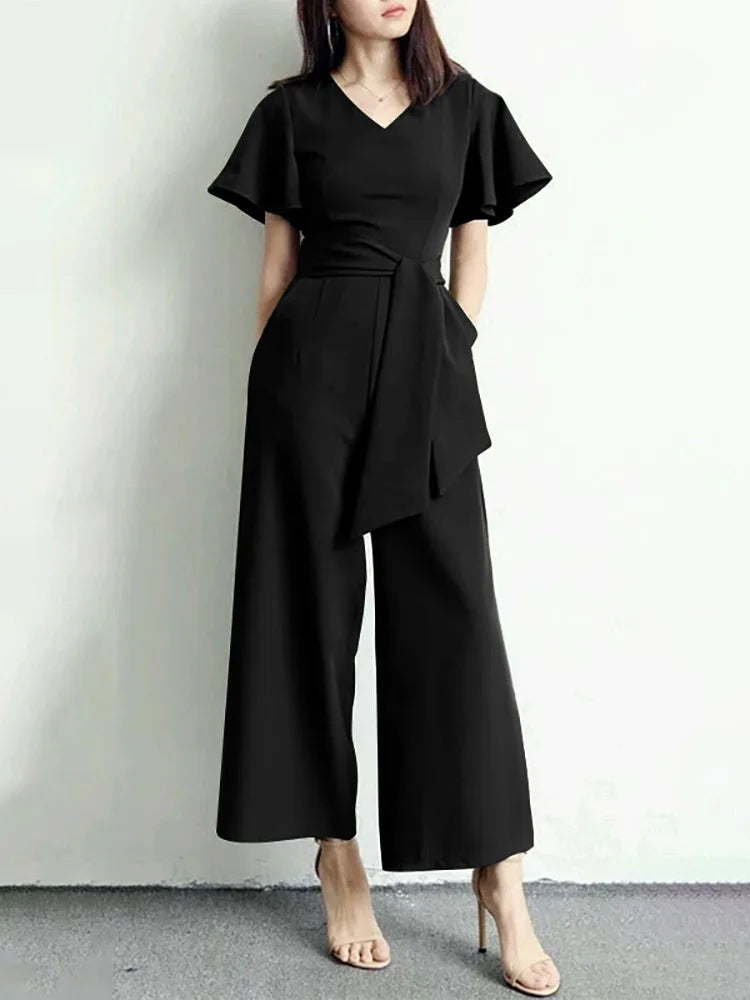 Kamilia 2024 Mode Damen Jumpsuits mit weitem Bein