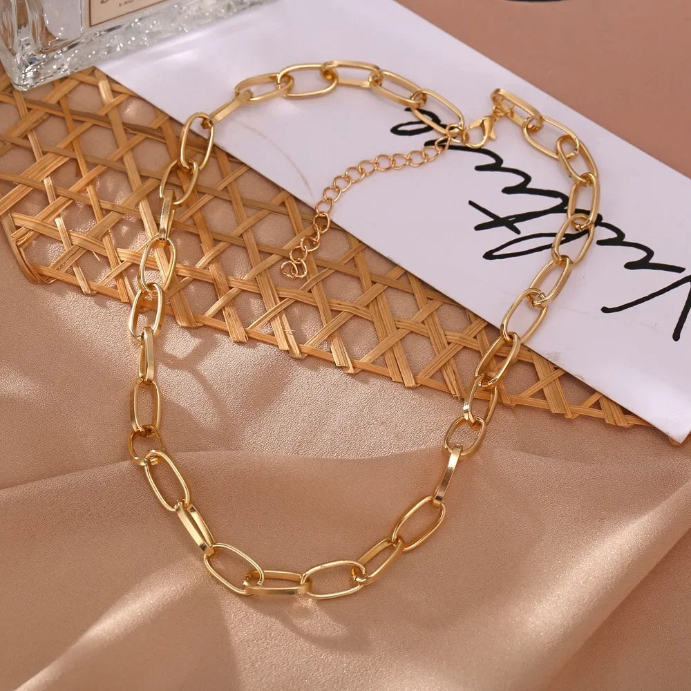 Punk Fashion Gold Color Necklace