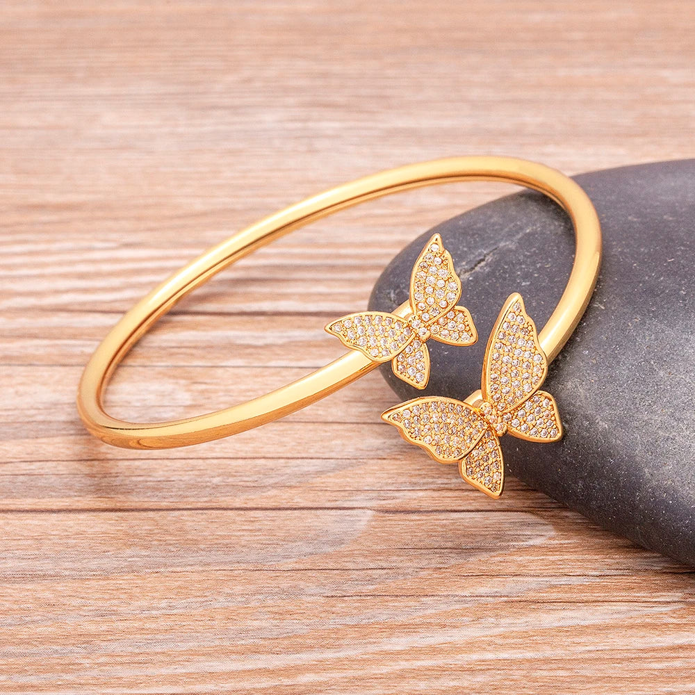 Pulsera de cobre de mariposa de moda europea americana