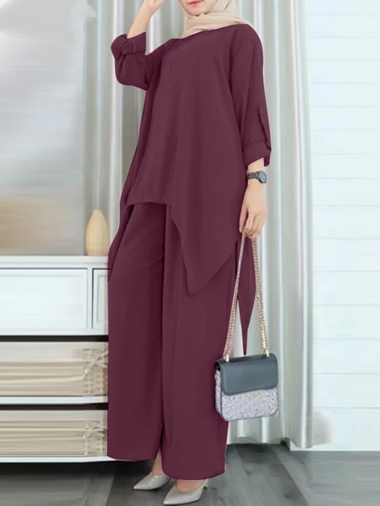 Salwa 2PCS Long Sleeve Sets Oversized