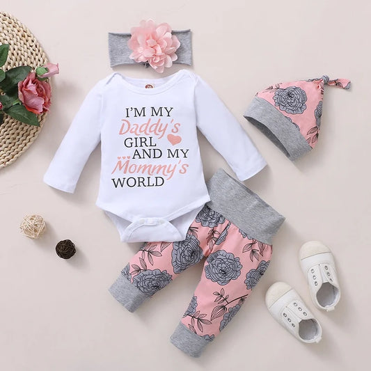 0-24 Months Newborn Baby Girl Clothing Set Long Sleeve