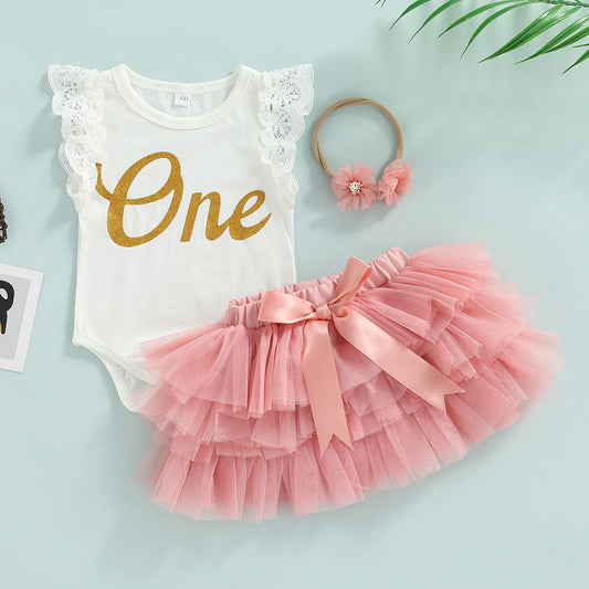 Conjunto de ropa para niña de 0 a 18 meses, primer cumpleaños, infantil