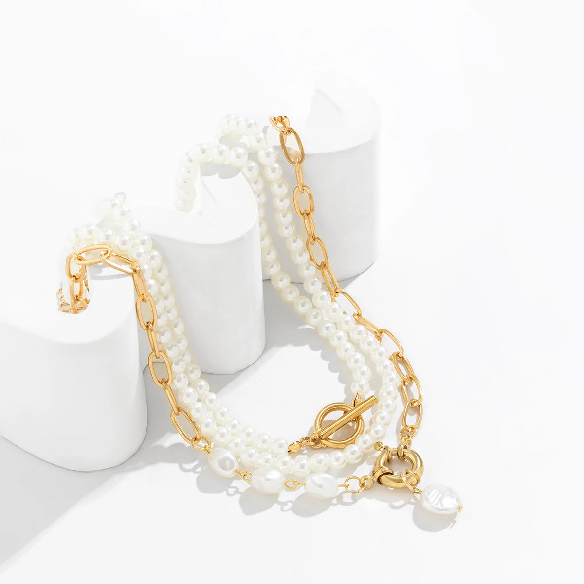 Ingemark Multilayer Imitation Pearl Necklace