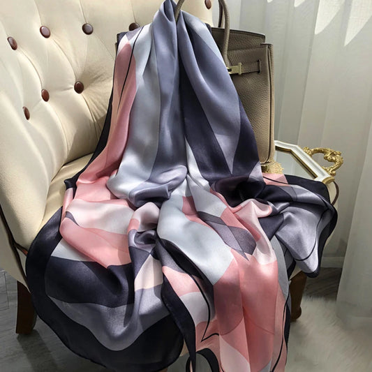 Spring Silk Smooth Scarf Luxury Design Hijjab