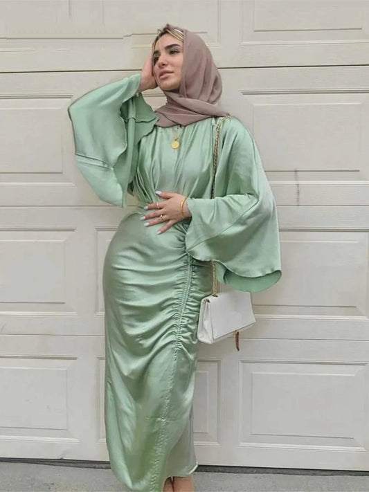 Shiny Soft Silky Satin Abaya