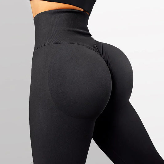 Legging de cintura alta de fitness de punto sin costuras