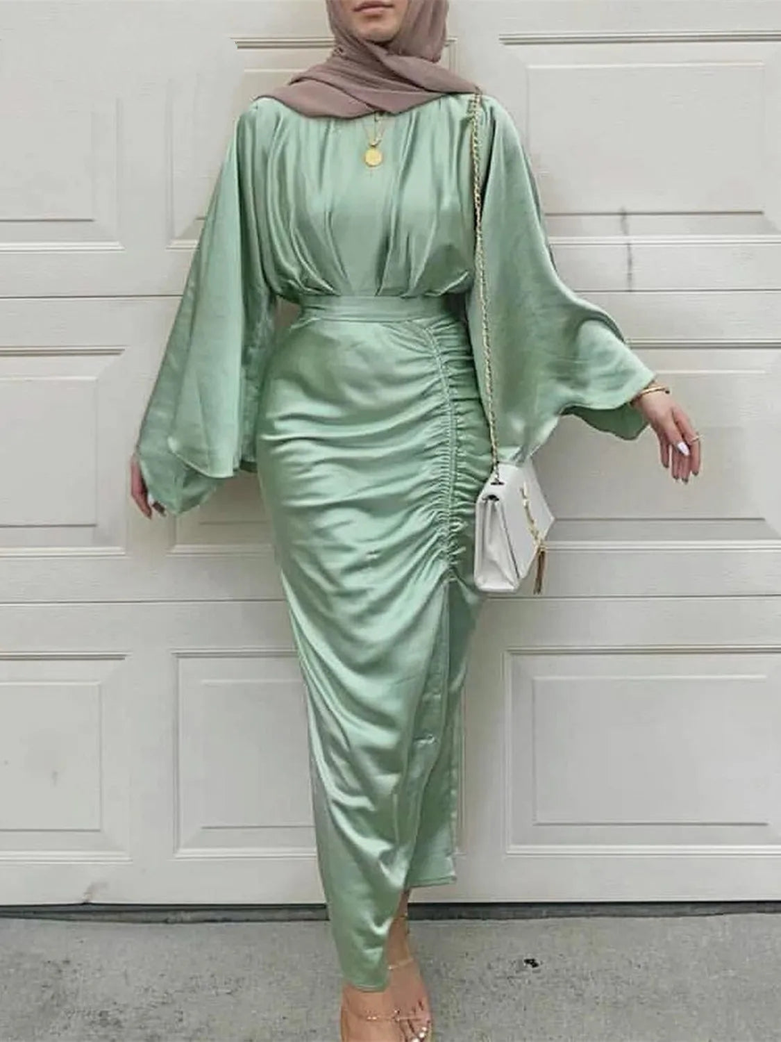 Shiny Soft Silky Satin Abaya