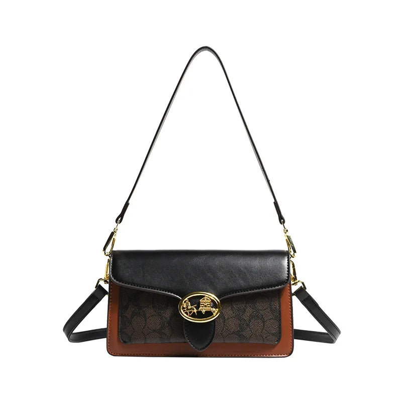 Fashion Texture Shoulder Crossbody Retro Printing Bag