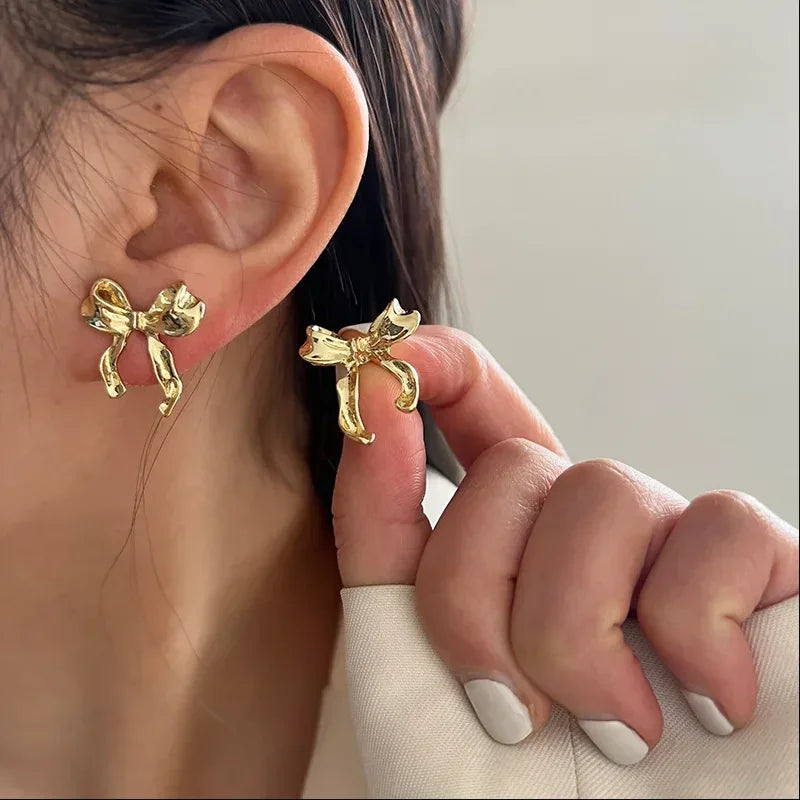 Design Sweet and Cool Style Bow Knot Earrings