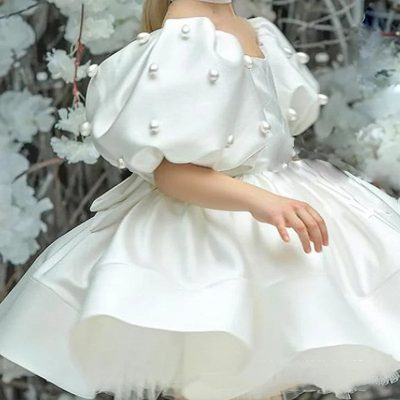 Girls Party Dress Elegant Retro Princess Dress