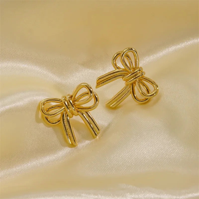 Design Sweet and Cool Style Bow Knot Earrings