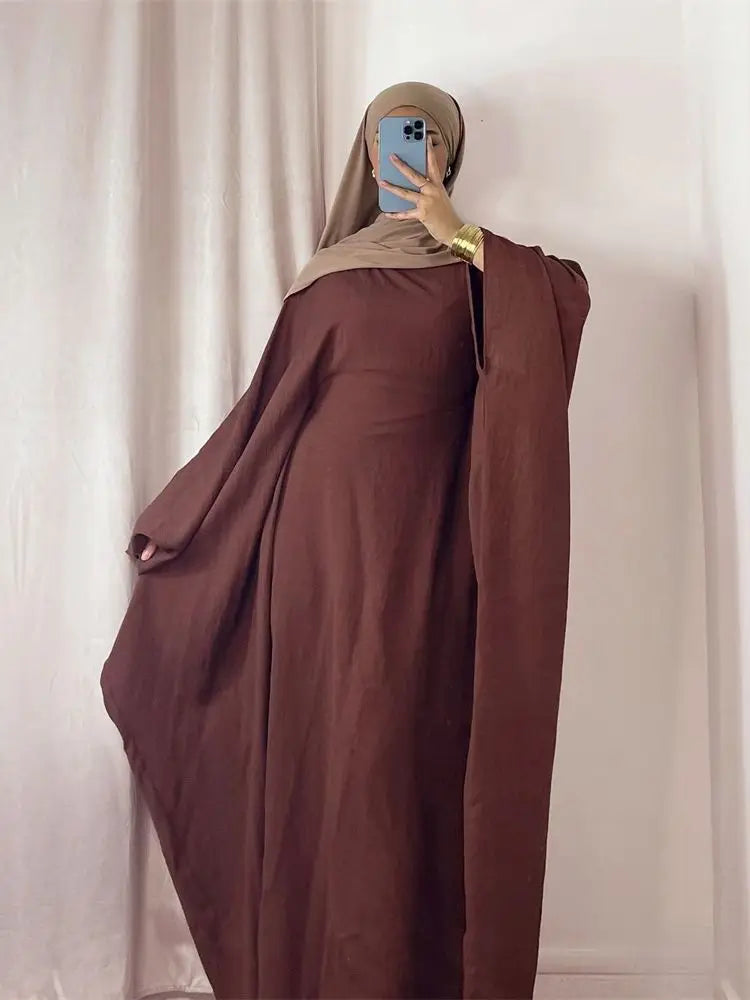 Summer Soft Crepe Like Linen Abaya 2024