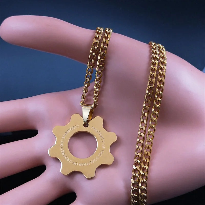 Fashion Game War Machine Stainless Steel Necklace