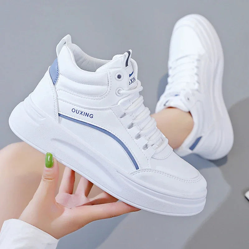 Woman Platform Fashion Shoes Casual Sneakers White