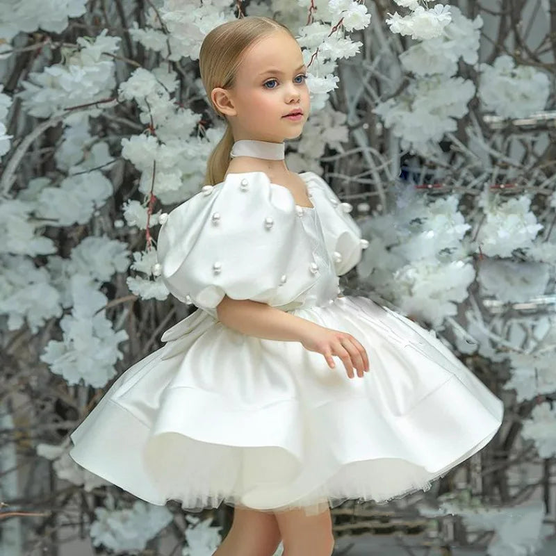 Girls Party Dress Elegant Retro Princess Dress