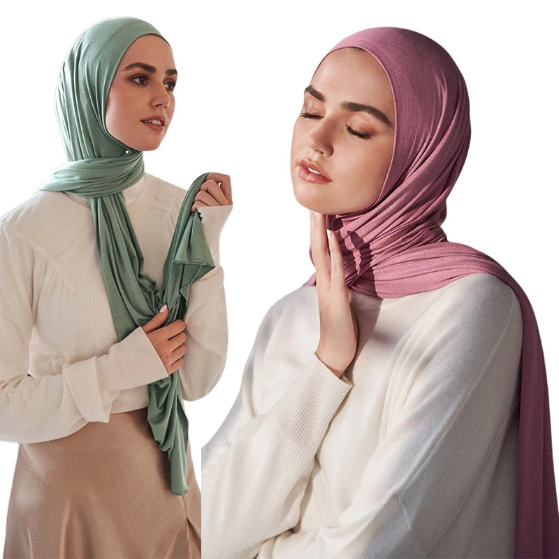 Hijab De Jersey De Algodón Modal De Moda