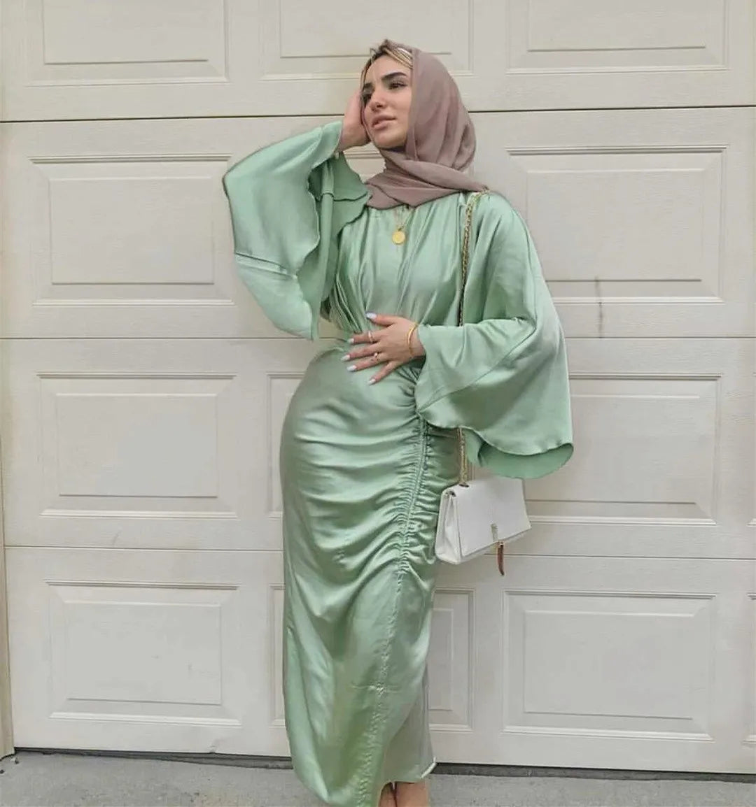 Shiny Soft Silky Satin Abaya